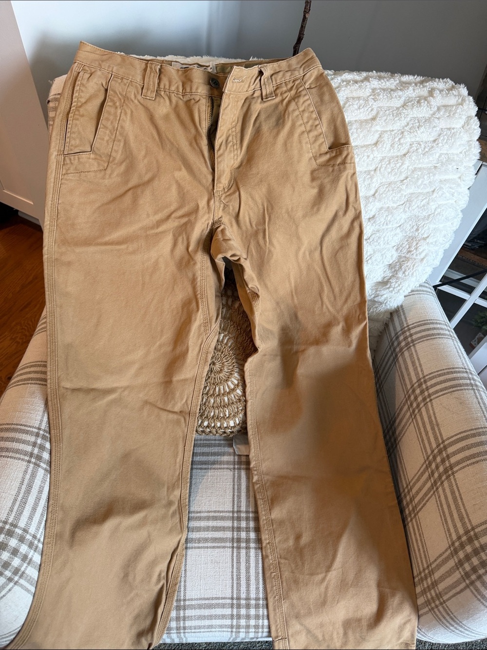 Men's Tan Chino Pants - Classic Casual Fit